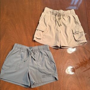 2 Pairs ABERCROMBIE KIDS YPB Motiontek Shorts Sz. 7/8 LIKE NEW!